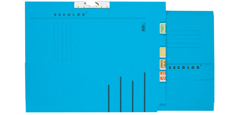 Kollektivmappe Djois Secolor A4 seitlich recycelt blau