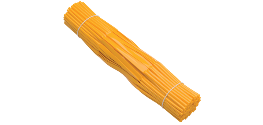 Djois JalemaClip Tube Binding Mechanism 215mm Yellow 100 Pieces