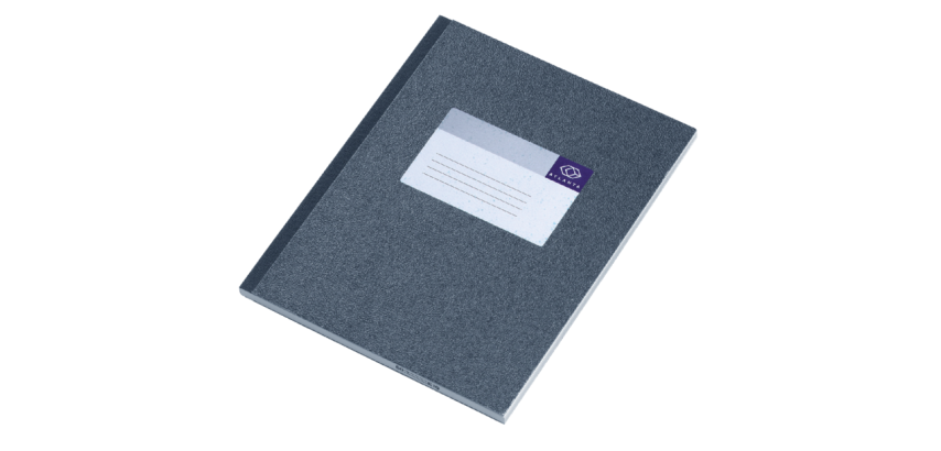Carnet de notes Djois Atlanta collé 210x165mm 128 pages ligné gris