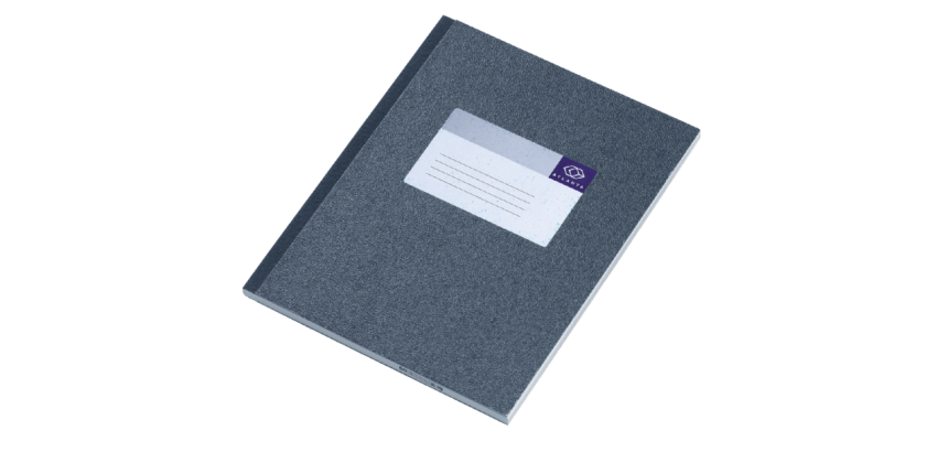 Notebook Djois Atlanta glued 210x165mm 128 pages lined gray