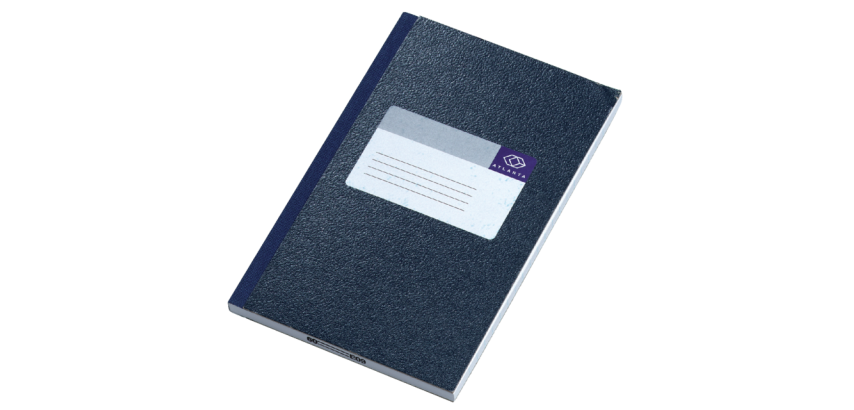 Carnet de notes Djois Atlanta collé 165x105mm ligné 192 pages bleu