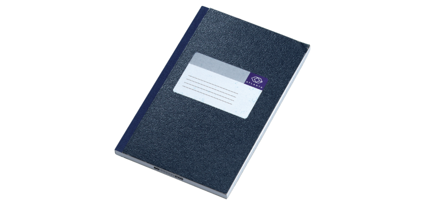 Notebook Djois Atlanta glued 165x105mm 128 lined pages blue