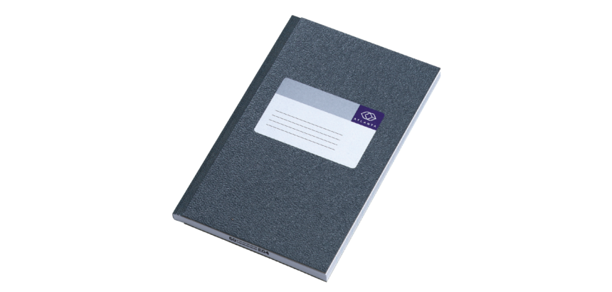 Notitieboek Djois Atlanta gelijmd 165x105mm 128blz grijs