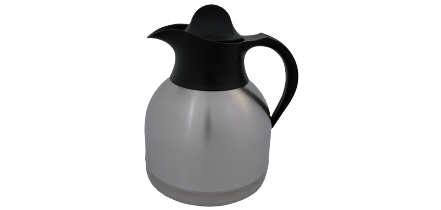 Thermoskan IEZZY koffiekan 1liter roestvrijstaal zwarte dop