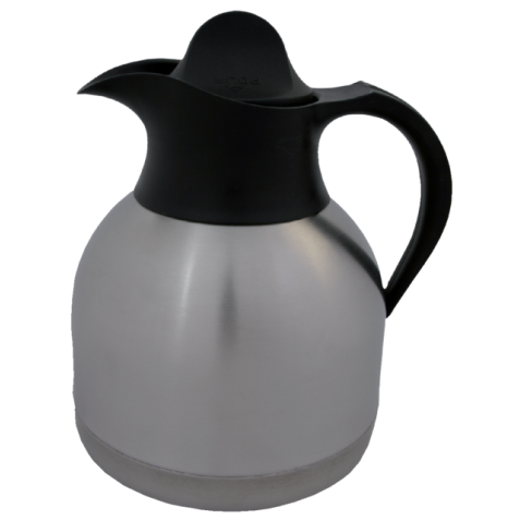 Pot isotherme à café IEZZY 1 litre inox couvercle noir
