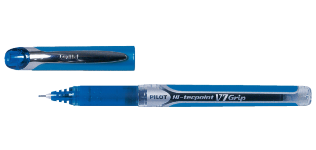 PILOT Hi-Tecpoint Grip V7 Medium Blue Rollerball Pen