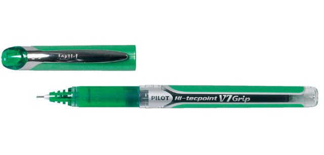 Rollerpen PILOT Hi-Tecpoint Grip V7 medium groen