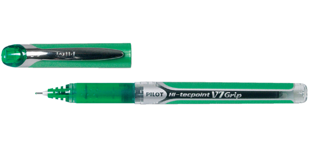 Rollerpen PILOT Hi-Tecpoint Grip V7 medium groen