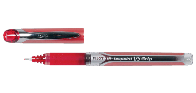 Roller PILOT Hi-Tecpoint Grip V5 Fin rouge