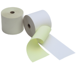 Pinrol Qbasic 76mmx25m, kern Ø12mm wit/geel