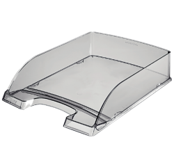 Corbeille à courrier Leitz Plus A4 transparent fumé