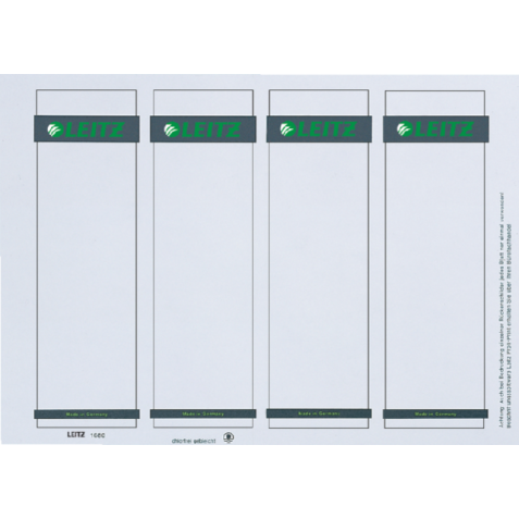 Étiquette dorsale Leitz 56x190mm à insérer large blanc