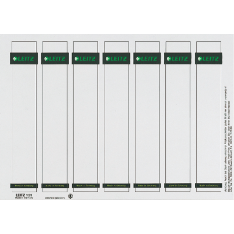 Étiquette dorsale Leitz 31x190mm à insérer étroite blanc