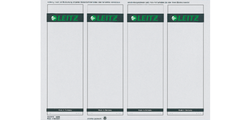 Leitz Large/Short Spine Label 62x192mm adhesive white 100 pieces