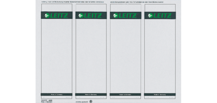 Rückenschilder Leitz Groß/kurz 62x192mm klebend weiß 100 Stück