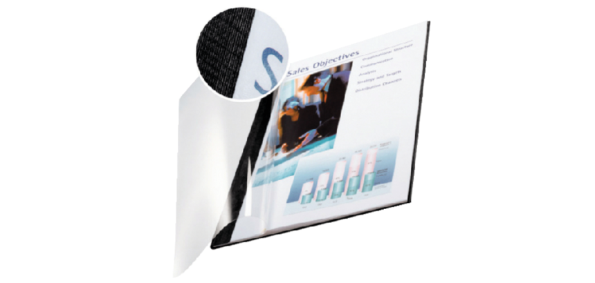 Inbindomslag Leitz 7mm zachte kaft zwart 10 stuks