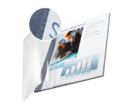 Inbindomslag Leitz 7mm zachte kaft blauw 10 stuks