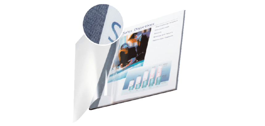 Inbindomslag Leitz 3.5mm zachte kaft blauw 10 stuks