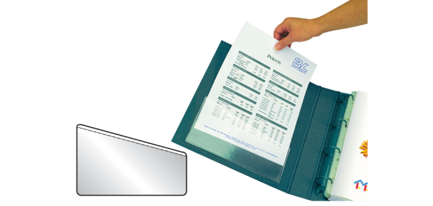 Transparent adhesive PP pouch model U Djois 217x130mm 5 pieces