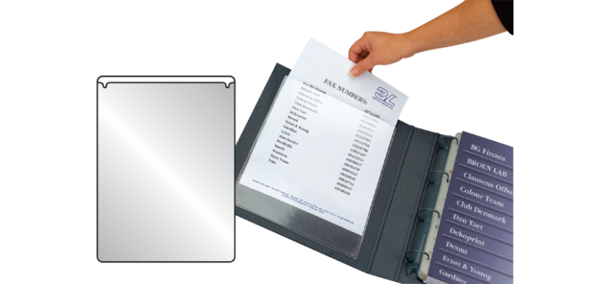 Model U Djois sleeve 158x220mm adhesive transparent PP 10 pieces