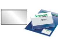 Visitekaarttas Djois 105x60mm zelfklevend bovenkant open transparant 10 stuks