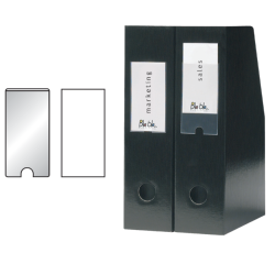 Porte-étiquettes Djois 55x150mm adhésif transparent 6 pièces