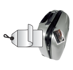 Label bagage Djois 3L 11120 72x123mm + cordon nylon transparent 10 pièces