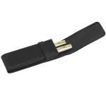 Etui stylos 322 Cuir grainé 2 cases Noir