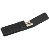 Etui stylos 322 Cuir grainé 2 cases Noir