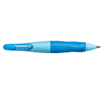 STABILO EASYergo Druckbleistift 3,15mm HB für Linkshänder hellblau/dunkelblau + Anspitzer Blister