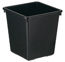 Corbeille à papier synthétique carrée conique 27L noir