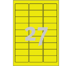 Etiket Avery L6004-25 63.5x29.6 neon geel 675 stuks
