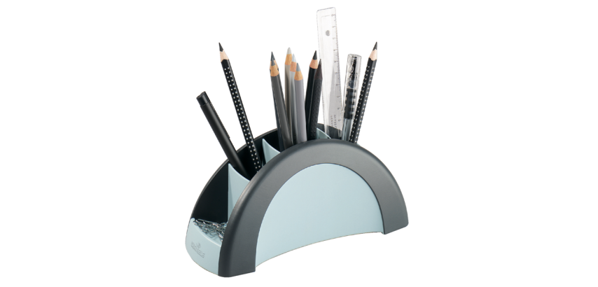 Durable Vegas Desk Organizer 5 Compartments Black/Grey