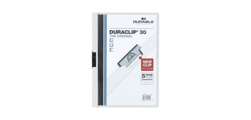 Durable Duraclip Klemmbinder A4 3mm 30 Blatt weiß