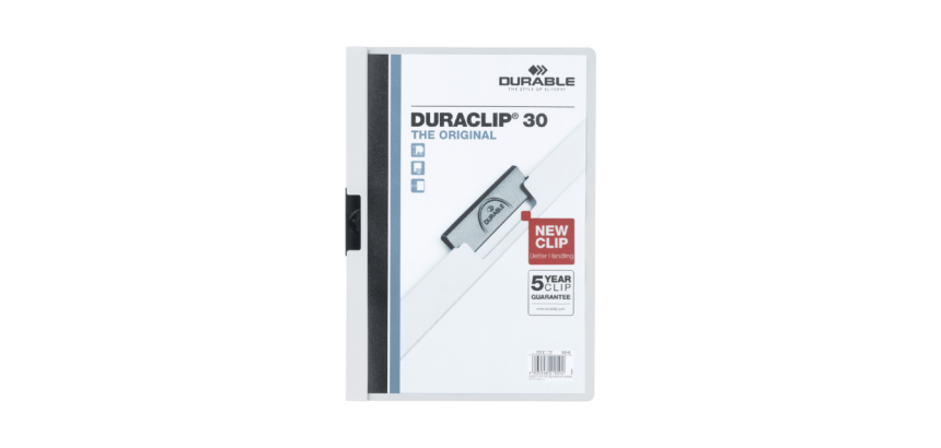 Durable Duraclip A4 Clip File 3mm 30 Sheets White