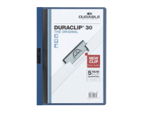 Klemmap Durable Duraclip A4 3mm 30 vellen blauw
