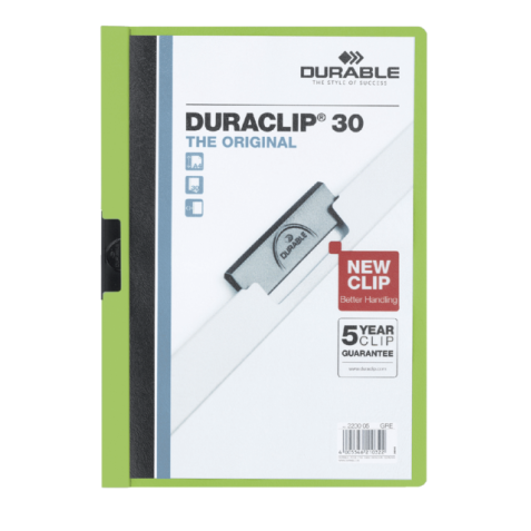 Klemmap Durable Duraclip A4 3mm 30 vellen groen