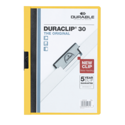 De_carpeta duraclip dossier pinza lateral amarillo capacidad 30 hojas