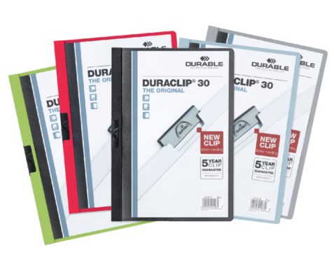 Klemrug Durable A4 3mm 30 vellen blauw | Klemmappen | Mappen | Kantoor