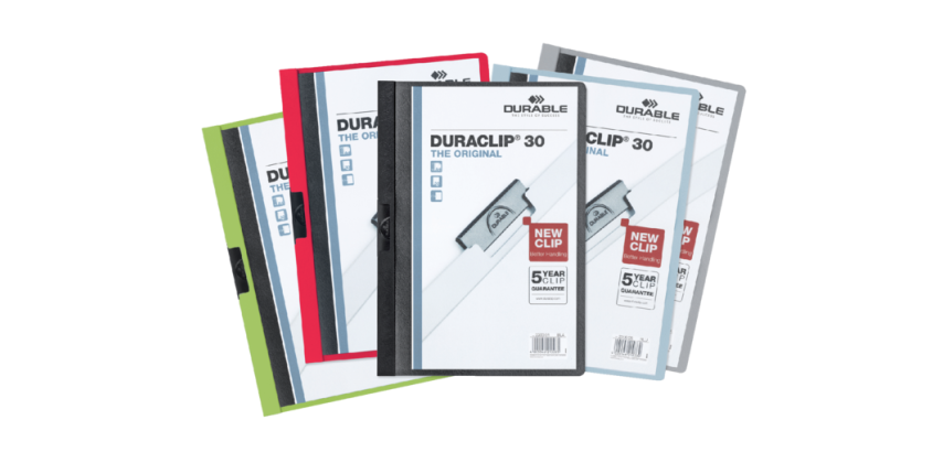 Durable Duraclip Klemmhefter A4 3mm 30 Blatt sortiert