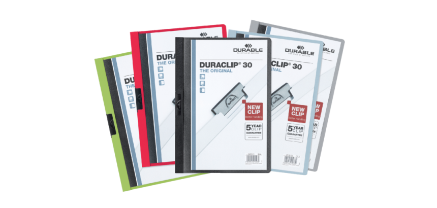Chemise à clip Durable Duraclip A4 3mm 30 feuilles assorti