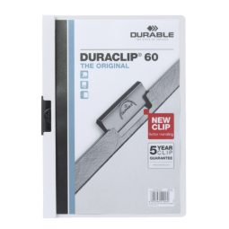 Klemmap Durable Duraclip A4 6mm 60 vellen wit