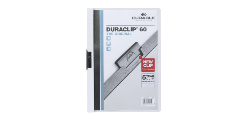 Durable Duraclip-Heftmappe A4 6mm 60 Blatt weiß
