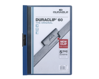 Chemise à clip Durable Duraclip A4 6mm 60 feuilles bleu foncé