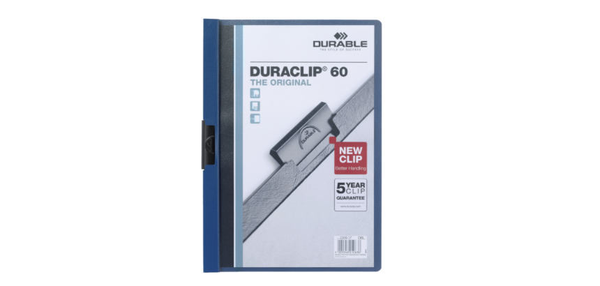 Durable Duraclip A4 6mm 60 Sheets Dark Blue Clip Folder