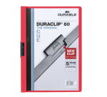 Durable Klemmschiene Duraclip A4 6mm 60 Blatt rot