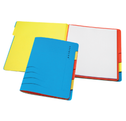 Sorteermap Secolor sixtab 6 tabbladen 100% gerecycled karton 250 gr blauw