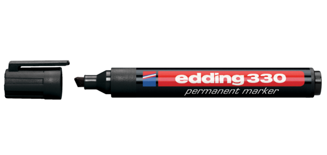 Marqueur edding 330 biseau 1,5-5mm noir
