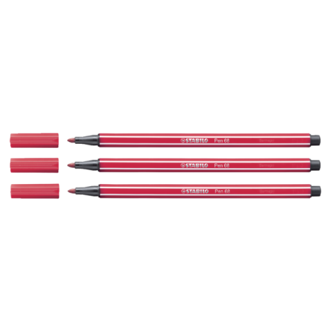 Viltstift STABILO Pen 68/50 medium donkerrood