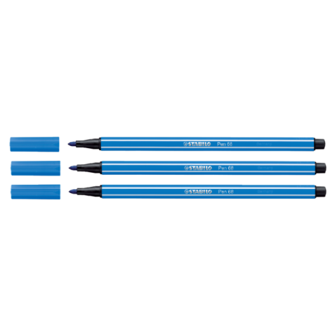 Feutre STABILO Pen 68/41 Medium bleu foncé